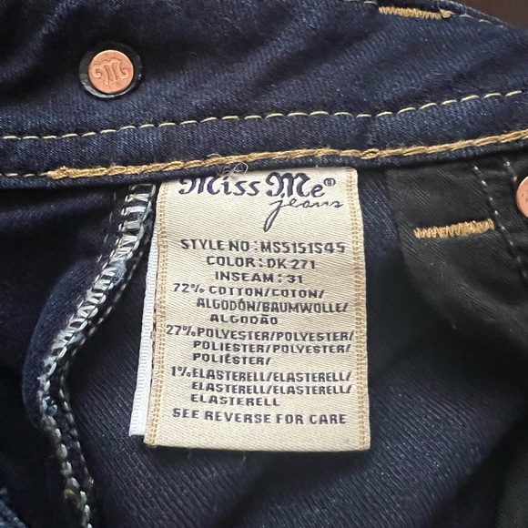💫Miss Me Mid-Rise Size 26 Skinny Jeans💫 Buckle - Picture 2 of 7